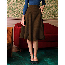 The Solid High Waisted Tweed Skirt