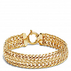 Toscano Double Bombay Bracelet,14K Yellow Gold