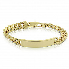 Toscano Miami Cuban Curb Chain ID Bracelet 14K