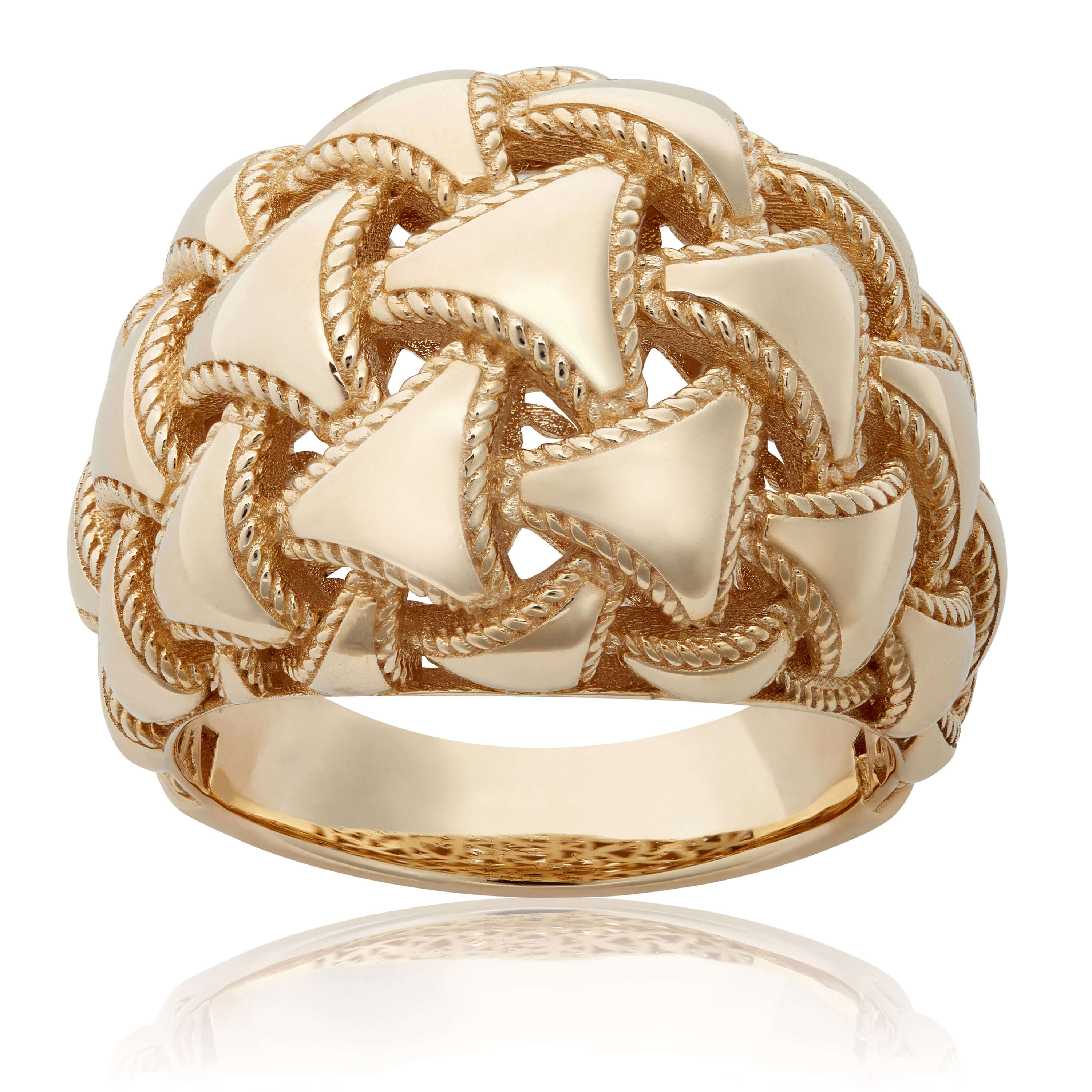 Toscano Woven Domed Ring 14K, Size 6