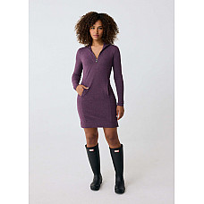 Traverse 1/2 Zip Dress - Fig Heather