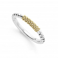 Two Tone Caviar Ring