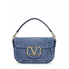 Valentino Garavani Vlogo Denim Shoulder Bag