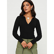 Vasant Long Sleeve Bodysuit Black