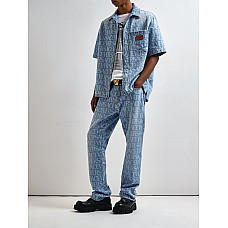 Versace Monogram Cotton Denim Shirt