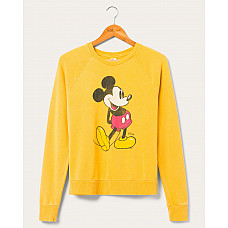 Women's Mickey Mouse Fleece Vintage Raglan Pullover 