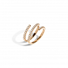 Wraparound Ring with White Diamonds