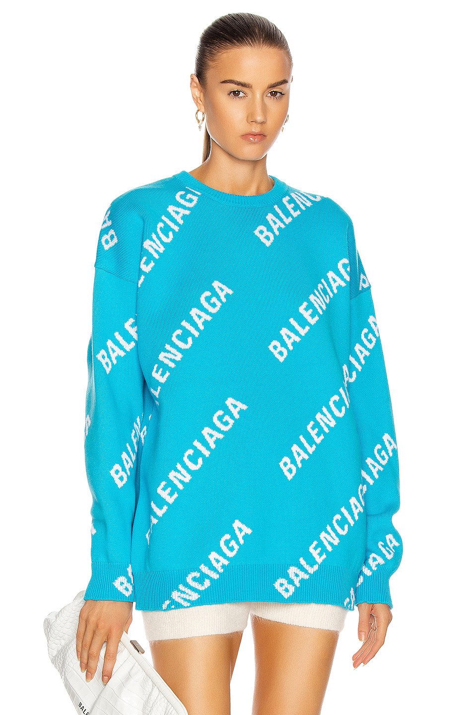 Balenciaga Long Sleeve Logo Sweater