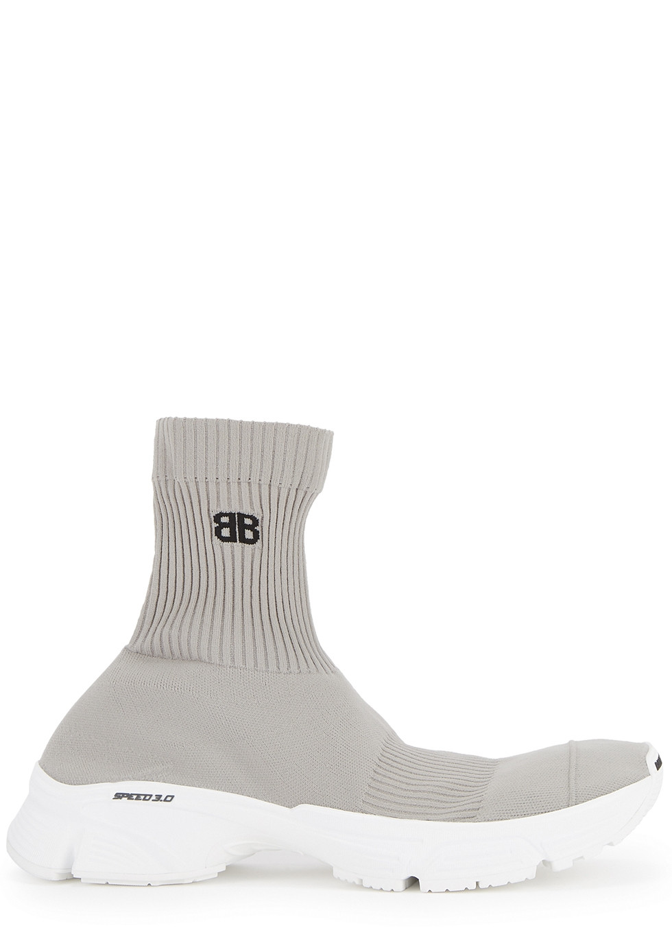 Balenciaga Speed 3.0 grey stretch-knit sneakers