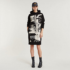 Scene Graphic Hoodie Dress 