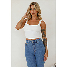 Ideal Match Crop Top White