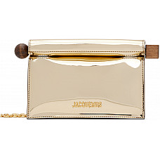 Jacquemus Gold La Casa La petite pochette Rond Carré Clutch