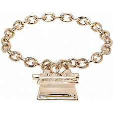 JACQUEMUS Gold Le Raphia Le Bracelet Chiquito Barre Bracelet