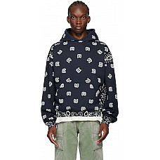 RHUDE Black Bandana Print Hoodie