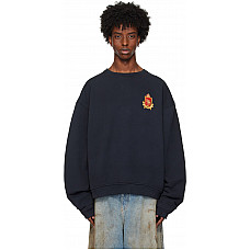 RHUDE Black rhude Crest Crewneck Sweatshirt