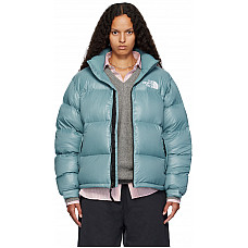 The North Face SSENSE Exclusive Blue 1996 Retro Shine Nuptse Down Jacket