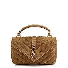 Saint Laurent College Mini Suede Cross-Body Bag Saint Laurent College Mini Suede Cross-Body Bag
