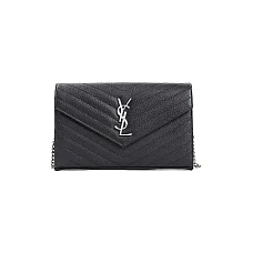 Chain Wallet in Black Leather