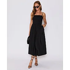 Summer Essential Cotton Smocked Maxi Dress
