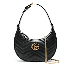 Gucci Mini GG Marmont Half-moon Shoulder Bag