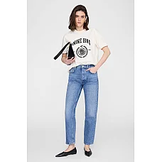 Jaylin Collegiate Tee in Washed Cream Jaylin Collegiate Tee in Washed Cream