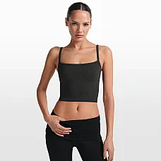 NikeSKIMS Ribbed Seamless Cami in Obsidian