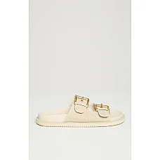 Billini Tenzin Cream Linen Slides