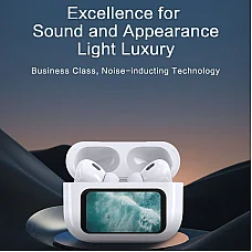 Black Technology LCD Smart Color Screen Touch Screen Active Noise Cancellation ANC+ENC Bluetooth Wireless Headphones