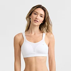 Champion Spot Comfort High-Impact Sports Bra in White