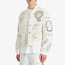 Casablanca Chenille Embroidered Varsity Jacket 