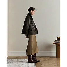 Leather Oversized Biker Jacket