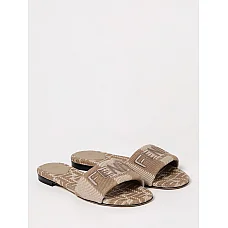 Fendi FF Monogram Brown Sandals