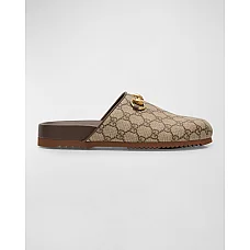 Gucci GG Supreme Horsebit Mules Gucci GG Supreme Horsebit Mules