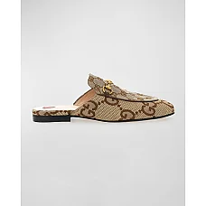 Gucci Princetown GG Canvas Loafer Mules