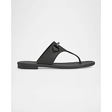 Gucci Rubber Horsebit Thong Slide Sandals