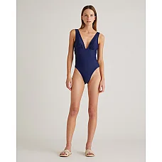 Italian Plunge One-Piece Swimsuit