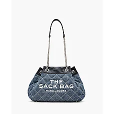 The Quilted Denim Chain Sack Bag The Quilted Denim Chain Sack Bag