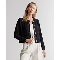 Organic Cotton Cropped Cardigan