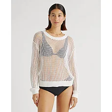 Organic Cotton Open-Knit Cover-Up Crew