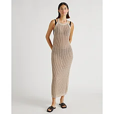 Organic Cotton Open-Knit Cover-Up Maxi Dress