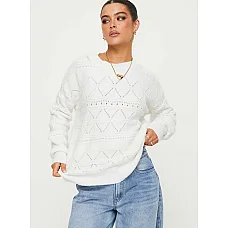 Pierce Pointelle Sweater Cream