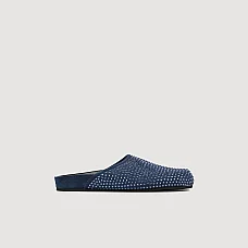 Rhinestone Mules Navy 