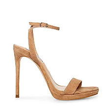 Wafer Camel Suede Heels 