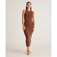 Tencel Rib Knit Tank Midi Dress