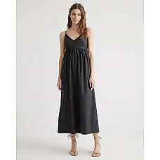 Organic Cotton Sleeveless Maxi Dress Black