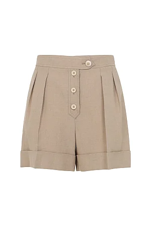 Tailored Shorts in Beige
