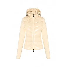 Moncler Grenoble Womens Hybrid Hooded Jacket Beige