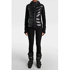 Moncler Grenoble Womens Hybrid Hooded Jacket Black