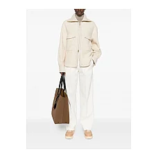 Moncler Womens Zip Overshirt Beige