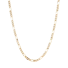 Large Gold Figaro Chain Necklace
